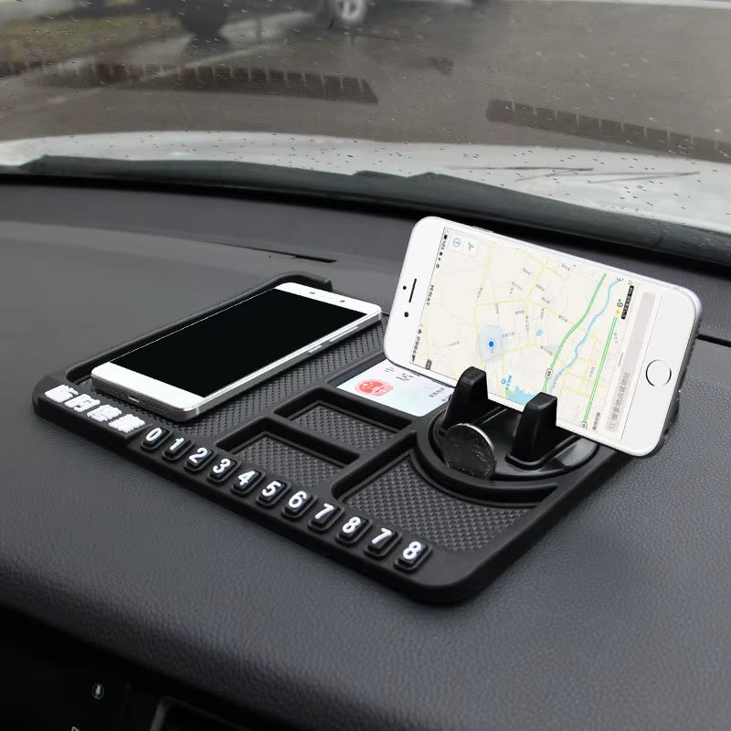 Car Anti-Slip Mat for Phone Holder Parking Number Card Anti-Slip Mat Auto Holder Sticky anti Slide Dash Phone Mount Non-Slip Pad