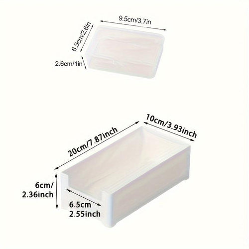 Desktop Charging Cable Management Box, 1 Set Including 7 Small Clear Boxes & 1 Large White Box, Desk Organizer for Home & Office, Stationary Organizer Holder