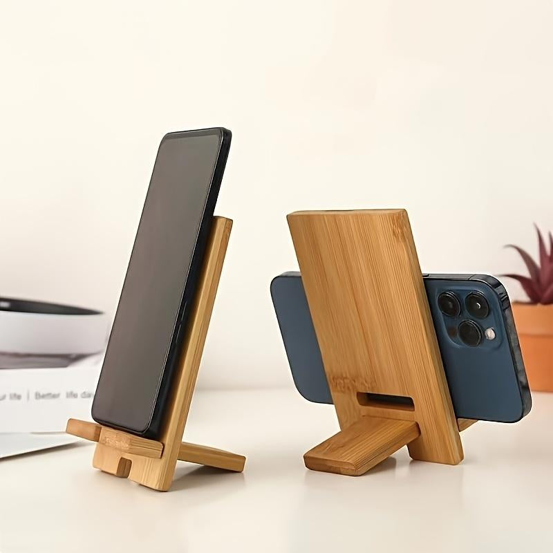 Natural Style Phone Stand, Stable Phone Holders, Desktop Charging Station Compatible with All Smartphones, Universal Mobile Holder for Home & Office Use