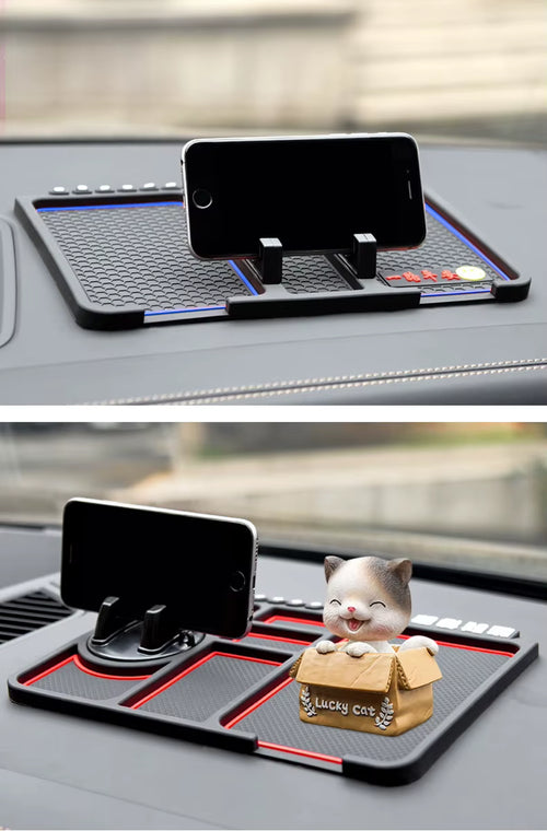 Car Anti-Slip Mat for Phone Holder Parking Number Card Anti-Slip Mat Auto Holder Sticky anti Slide Dash Phone Mount Non-Slip Pad